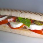 Panini Caprese – Mozzarella, Tomato, Pesto (no meat)