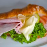 Prague Croissant with Prague Ham, Tomatoes, Lamb's Lettuce