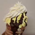 Chimney cake with Vanilla Ice Cream Belgian Chocolate and Whiped Cream