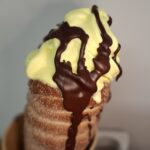 Chimney cake with Vanilla Ice Cream and Belgian Chocolate